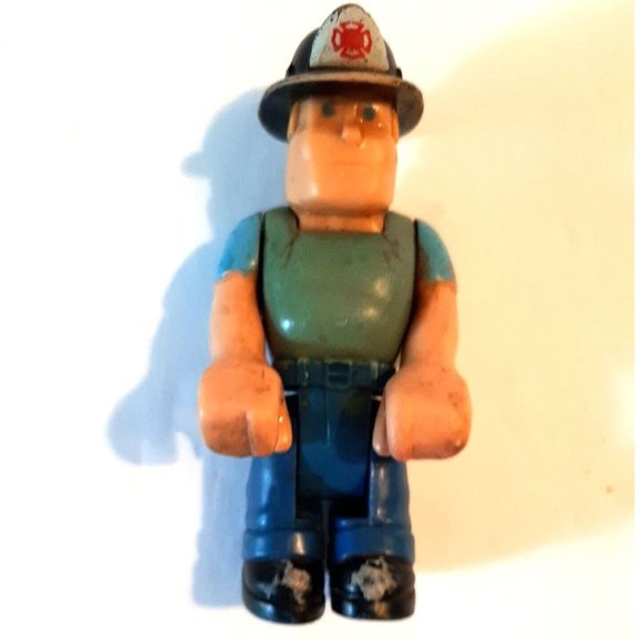Fisher Price Husky Helper Fireman Figure Firefighter Vintage 1977 Well Loved - Picture 1 of 8